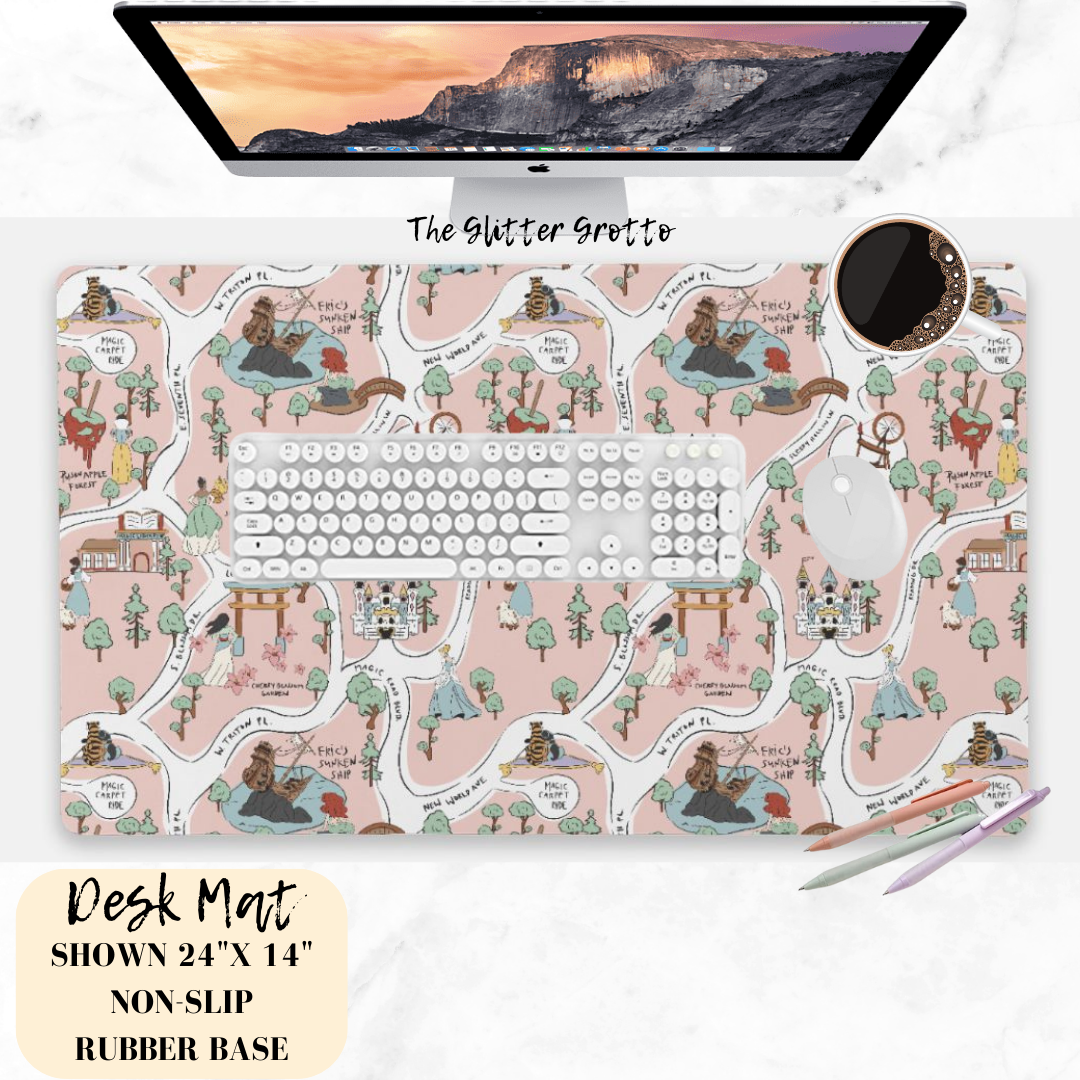 Princess Map Desktop Mat