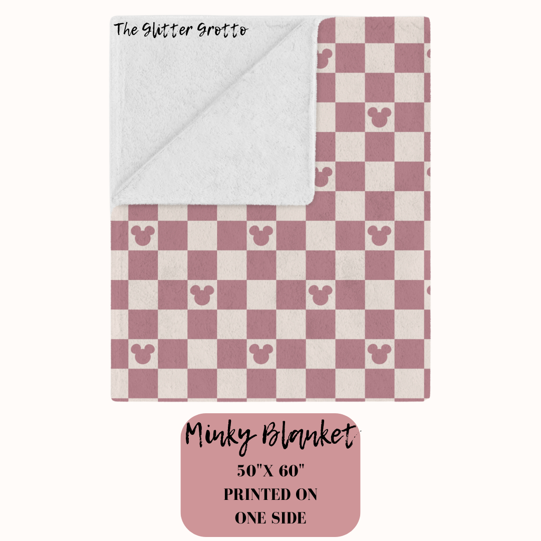 Mauve Checkered Blanket