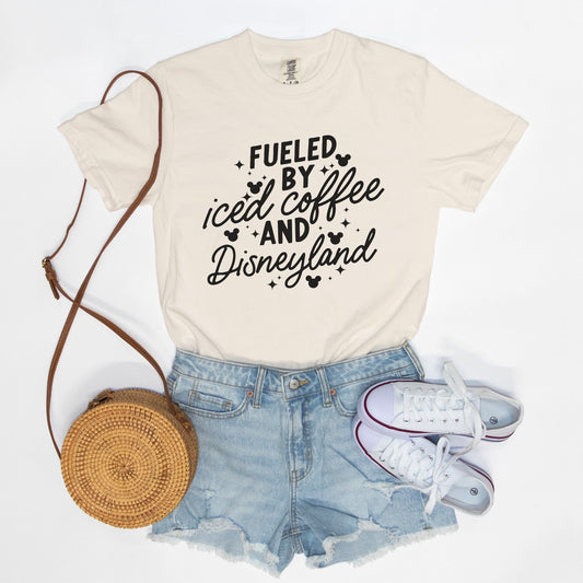 Iced Coffee and DL- Comfort Color Tee