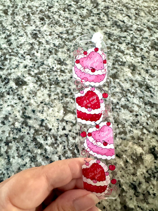 Affirmation Heart Cakes Bookmark